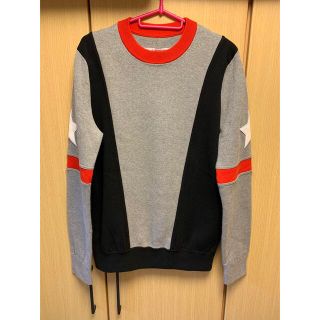 13SS GIVENCHY スタースタッズ 燕尾 変形 スウェット 紺821M▲