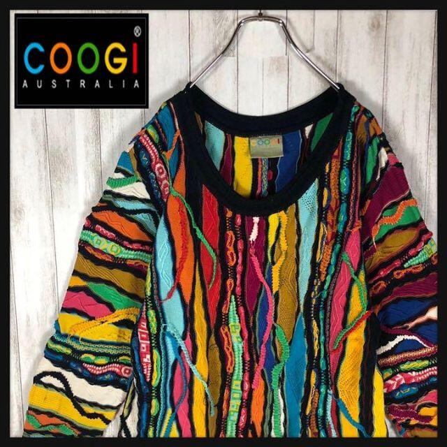 46％割引オレンジ系,M【送料込】 COOGI クージーニット 3Dニット ビンテージ 古着 コットンニット ニット/セーター トップス