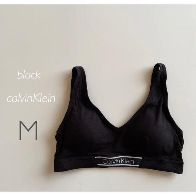 Calvin Klein(カルバンクライン)のカルバンクライン　ブラレット　Mサイズ　 black ブラトップ　ノンワイヤー レディースの下着/アンダーウェア(ブラ)の商品写真