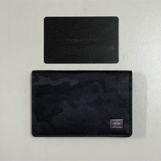 ポーター(PORTER)のポーター ワンダー　レザー　カードケース　名刺入れ　カモフラ　迷彩柄　ブラック(名刺入れ/定期入れ)