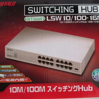 BUFFALO LSW10/100-16NWS 16ポートスイッチング ハブ(PC周辺機器)