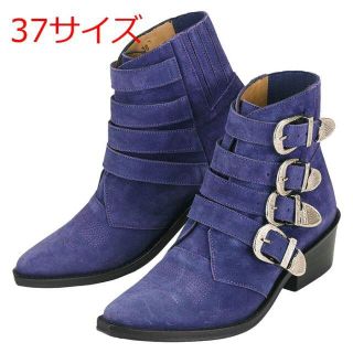 【難】トーガ プルラ ブーツ AJ006-PURPLE SUEDE サイズ 37(ブーツ)