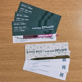 ローズバッド(ROSE BUD)のTSI 株主優待 20%OFF券 6枚 ROSE BUD / US ONLINE(ショッピング)