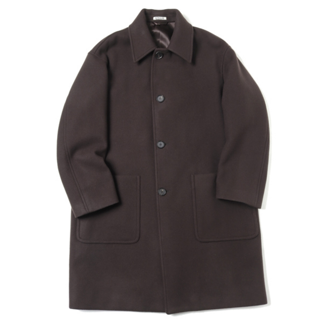 AURALEE  21AW  LIGHT MELTON COLLAR COAT