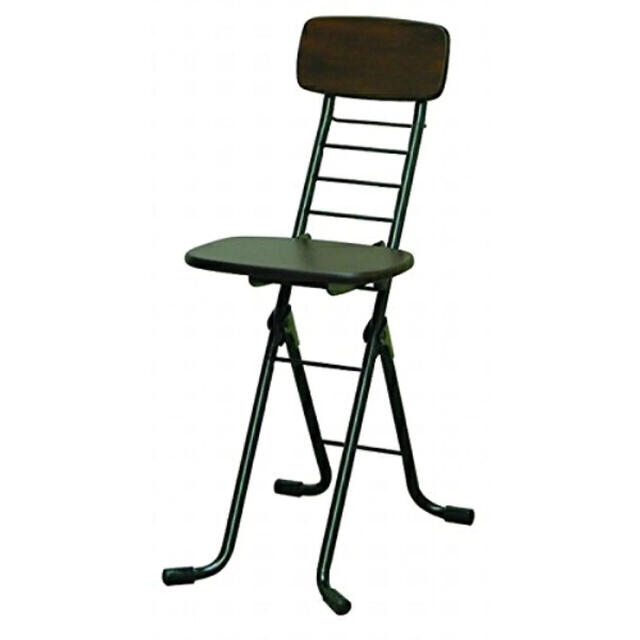 【おすすめ 】 値下げ〜　折りたたみ椅子　ダークブラウン　リリィチェア