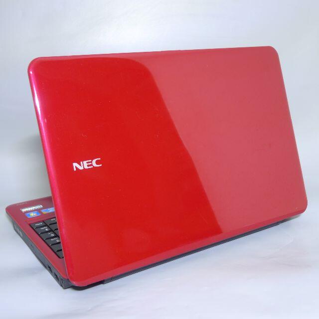 レッド  ノートPC LS550AS6R 4GB 500G RW 無線