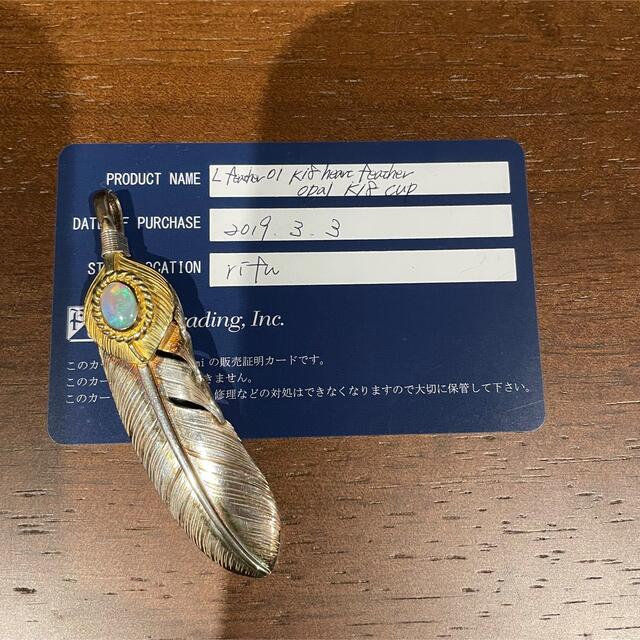 人気を誇る goro's フェザー01/K18ハートフェザー/オパールK18カップ 鷲見太郎L - ネックレス 人気を誇る goro's フェザー01/K18ハートフェザー/オパールK18カップ 鷲見太郎L - ネックレス