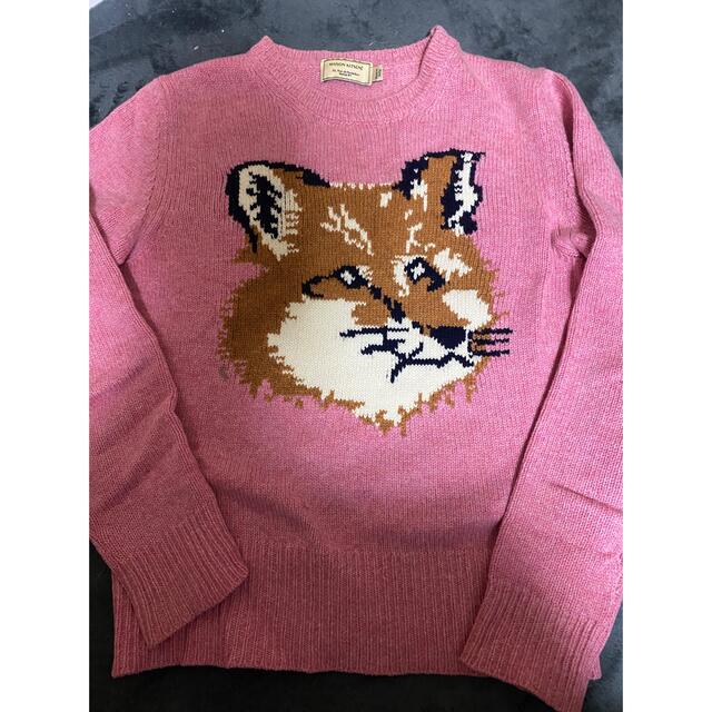 MAISON KITSUNE FOX HEAD メゾンキツネ♡セーター　ピンク