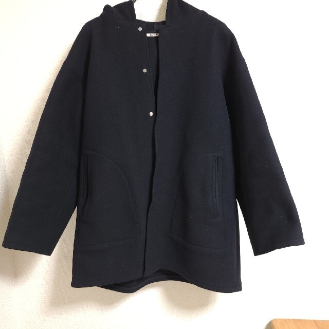 サイズ3オーラリA16 HEAVY MELTON HOODED COAT