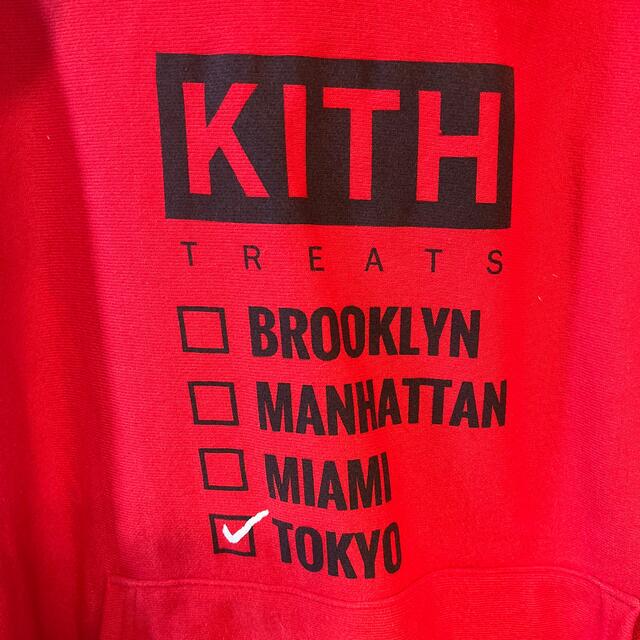 KITH   早い者勝ち極美品KITH TREATS TOKYO パーカー M レッド 赤