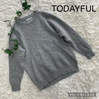 トゥデイフル(TODAYFUL)のトゥデイフル　TODAYFUL  クルーネックニット　ウールセーター(ニット/セーター)