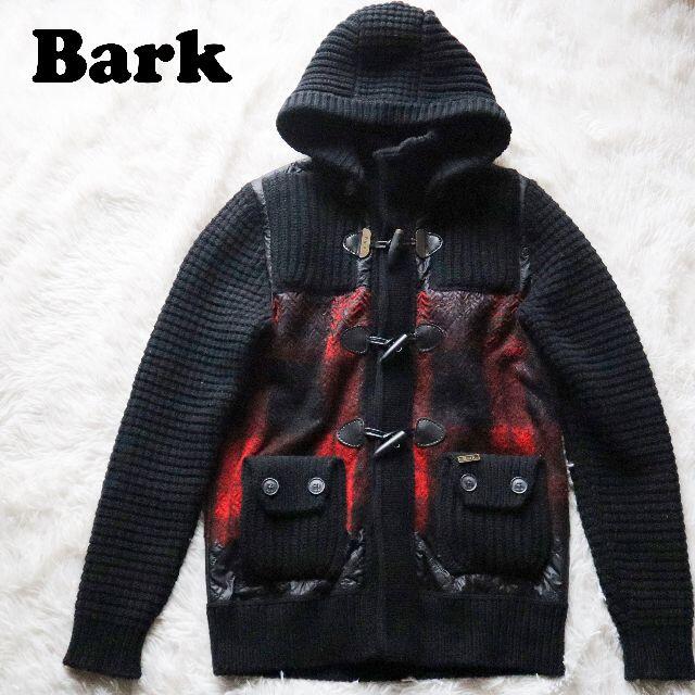 BARK(バーク)の【極美品】バーク Bark ニットダッフルコート ウール チェック柄ジャケット メンズのジャケット/アウター(ダッフルコート)の商品写真