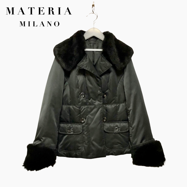 MATERIA MILANO  ラビットファー ダウンジャケット 38レディース