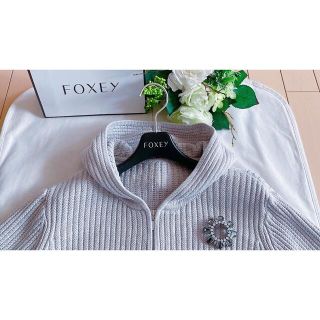 FOXEY 2019年Hoodie Fanニットパーカー40 極美品 Rene