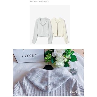 FOXEY 2019年Hoodie Fanニットパーカー40 極美品 Rene