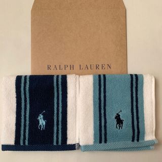 ポロラルフローレン(POLO RALPH LAUREN)のラルフローレンタオルハンカチ２枚セット(ハンカチ/ポケットチーフ)