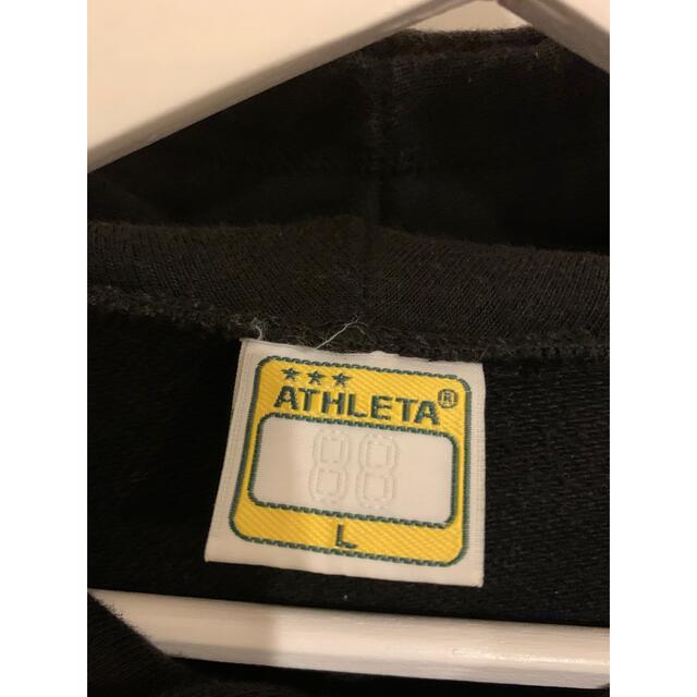 ATHLETA(アスレタ)のATHLETA アスレタ　スウェット　パーカー　黒 スポーツ/アウトドアのサッカー/フットサル(ウェア)の商品写真