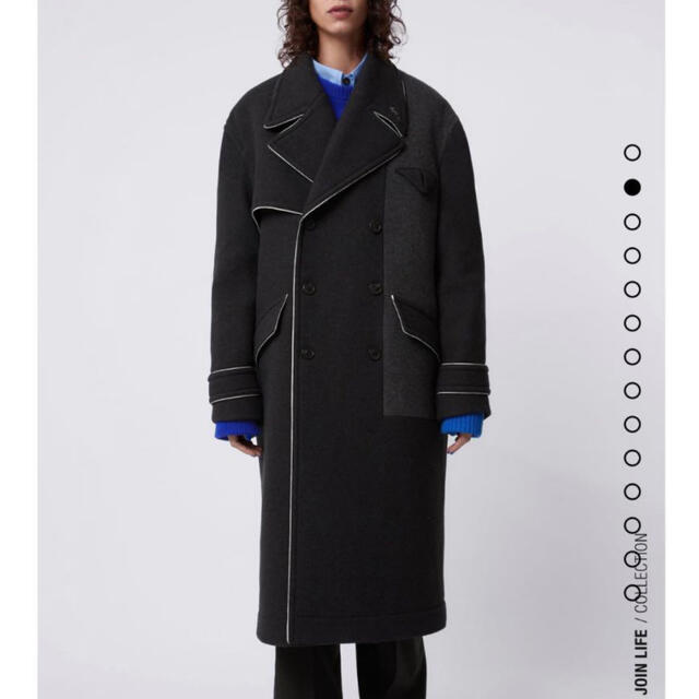 ZARA - zara×adererror ウールブレンド オーバーサイズ コート xs sの