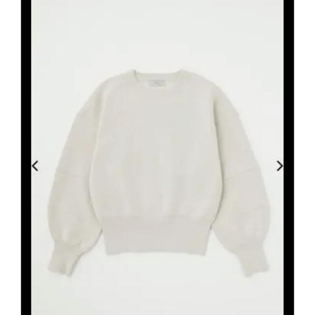 moussy(マウジー)の【M_】DOUBLE FACE KNIT TOP  アイボリー レディースのトップス(ニット/セーター)の商品写真