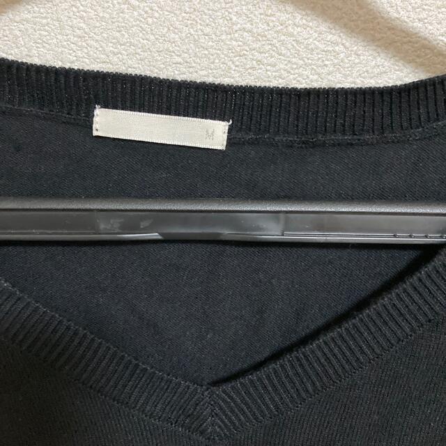 GU(ジーユー)のＶネック　袖レースニット レディースのトップス(ニット/セーター)の商品写真