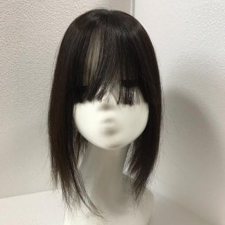 前髪ウィッグ ３D増毛 白髪隠し100%人毛総手植え ナチュラルブラック(前髪ウィッグ)