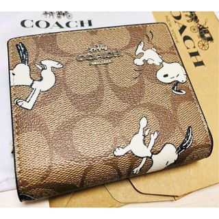 コーチ(COACH)の【☆値下げ☆新品限定】COACH スヌーピー コラボ 二つ折り財布(財布)