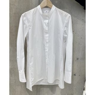 ジルサンダー(Jil Sander)のスーピマコットン　スタンドカラーシャツ　M(シャツ/ブラウス(長袖/七分))