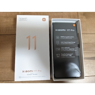 アンドロイド(ANDROID)の【美品】xiaomi 11T pro メテオライトグレー　 8GB+128GB(スマートフォン本体)