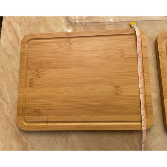 透明蓋カバー付き木製トレイ　2個セット インテリア/住まい/日用品のキッチン/食器(食器)の商品写真