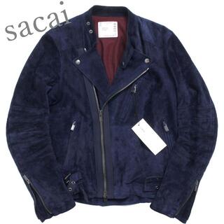 サカイ(sacai)のsacai 定価19万タグ付き COWHIDE スエードライダース  サカイ(ライダースジャケット)
