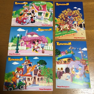 ディズニー(Disney)のToon townのポストカード５枚セット(その他)