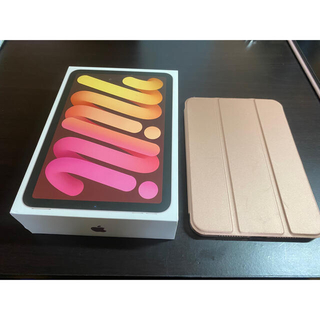 アイパッド(iPad)のiPad mini 6 256GB  セルラーモデル ピンク ケース保護シート付(タブレット)