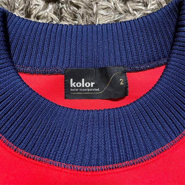 kolor プルオーバースウェット red - スウェット