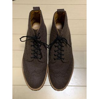 トリッカーズ(Trickers)の【モンテイ様専用】ts(s) フェルトウイングチップブーツ 新品同様(ブーツ)