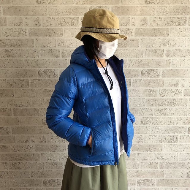 patagonia - 【シンプル】パタゴニア ダウンジャケット 青 Girls XLの