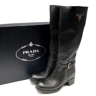 プラダ(PRADA)の美品 プラダ PRADA ロングブーツ レザー 01-21113194(ブーツ)