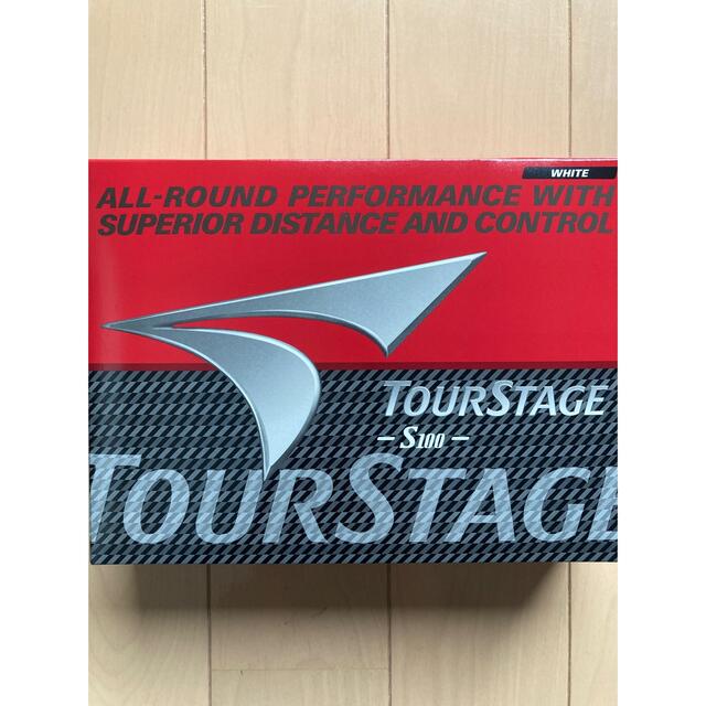 BRIDGESTONE(ブリヂストン)の★新品未使用★  TOURSTAGE S100 ゴルフボール1ダース　12個 チケットのスポーツ(ゴルフ)の商品写真