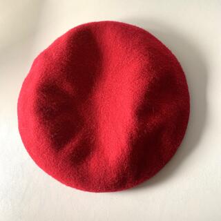 カシラ(CA4LA)のCA4LA ベレー帽 赤 レッド フェルト ウール(ハンチング/ベレー帽)