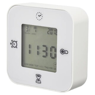 イケア(IKEA)の【激安送料込み】新品 IKEA 時計  KLOCKIS クロッキス 白 ホワイト(置時計)