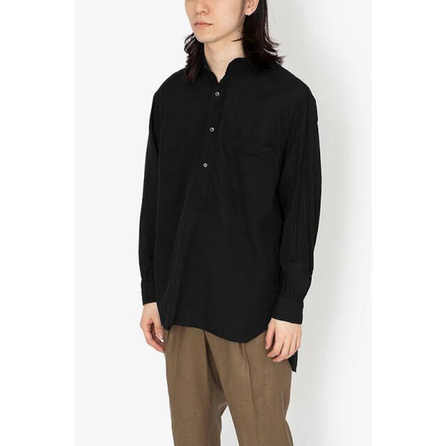 COMOLI ベタシャンプルオーバーシャツ BLACK size 3 - 4