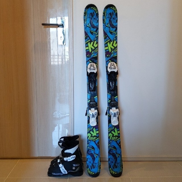 K2(ケーツー)の《子供用スキーセット》salomonスキーブーツ19cm＆K2スキー板119cm スポーツ/アウトドアのスキー(板)の商品写真