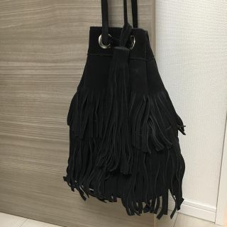 ザラ(ZARA)のZara スエード フリンジバッグ(ショルダーバッグ)