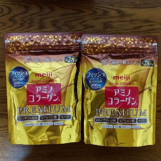 明治(メイジ)の※marukko様専用※明治　アミノコラーゲン　プレミアム　28日分　2袋 食品/飲料/酒の健康食品(コラーゲン)の商品写真