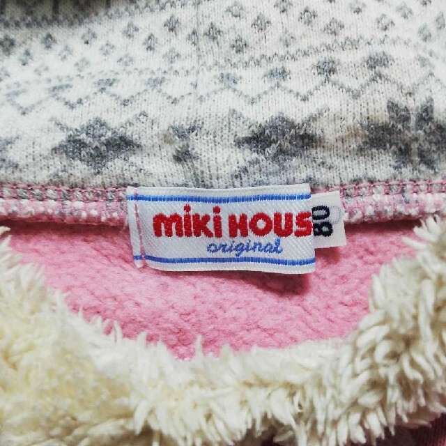 mikihouse(ミキハウス)の値下げ☆ミキハウス　パーカー　ピンク　女の子　80cm キッズ/ベビー/マタニティのベビー服(~85cm)(ジャケット/コート)の商品写真