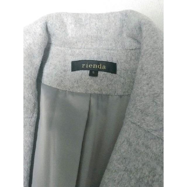 rienda(リエンダ)の新品未使用品 rienda(リエンダ) ロング コート グレー S レディースのジャケット/アウター(ロングコート)の商品写真