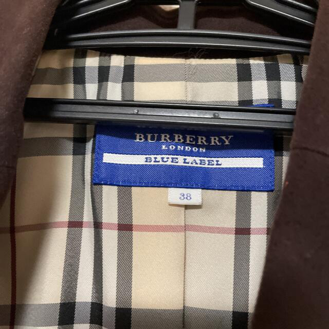 品質は非常に良い BURBERRY BLUE LABEL - 【美品】バーバリーブルーレーベル 裏地ノバチェック デニムジャケット 38黒 G