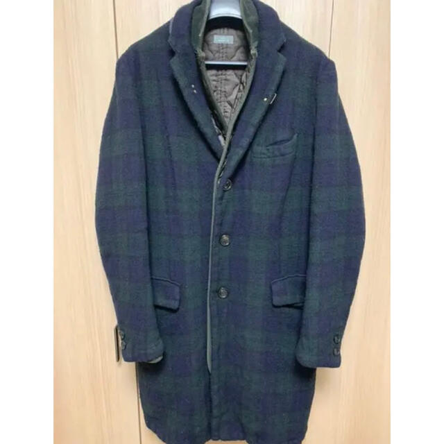 15AW kolor BEACONライナー付きツイードチェスターコート サイズ1