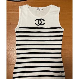 シャネル(CHANEL)のCHANEL 希少☆ヴィンテージ シャネル CCマーク タンクトップ (Tシャツ(半袖/袖なし))