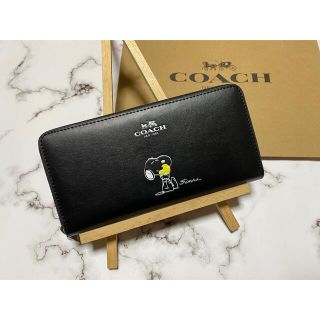 【COACH】コーチ 長財布 53773 PEANUTS スヌーピー ブラック