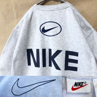 ナイキ(NIKE)の90s NIKE スウェット M グレー ネイビー ナイキ トレーナー(スウェット)